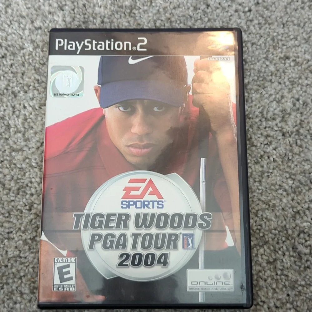 PS2 Tiger Woods PGA Tour 2004 EA Sports Video Game + Instructions Used V Good